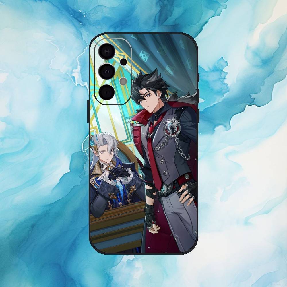 G-Genshin Impact Wriothesley Phone Case For Samsung S25,S24,S21,S22,S23,S30,Ultra,S20,Plus,Fe,Lite,Note,10,9,5G Black Cover