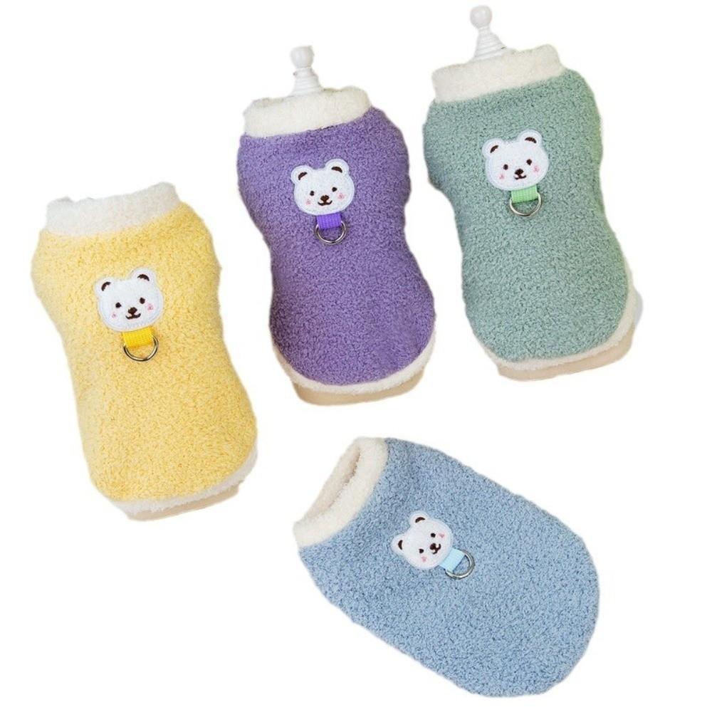 Soft Cat Dog Clothes Winter Warm Puppy Clothes New Plush Dog Coat  For Small Medium Dogs
