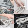 WISEUP 5" 7'' 10'' Curved Jaw Locking Plier Adjustable Nut Pliers Set For Water Pipe Car Mechanical Maintenance Home Hand Tools