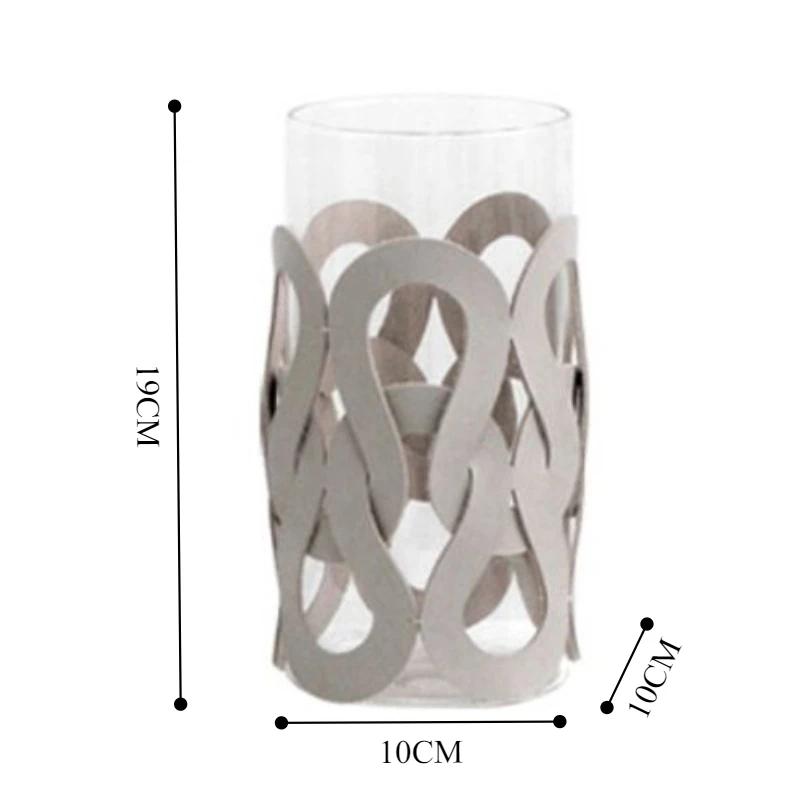 Glass Vases Decoration Aesthetic Flower Vase Living Room Elegant Vases Table Weaving Decor Flowers Bottle Interior Ornaments