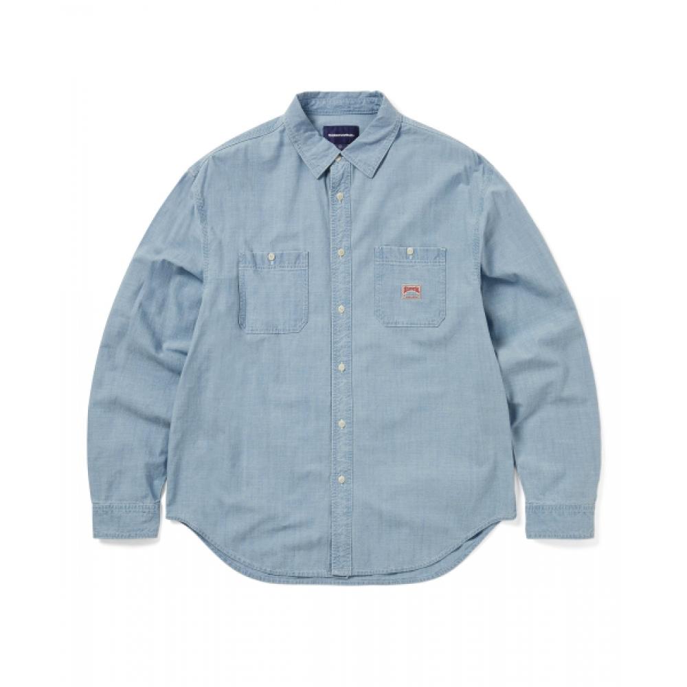 Thisisneverthat Chambray Shirt Blue XL