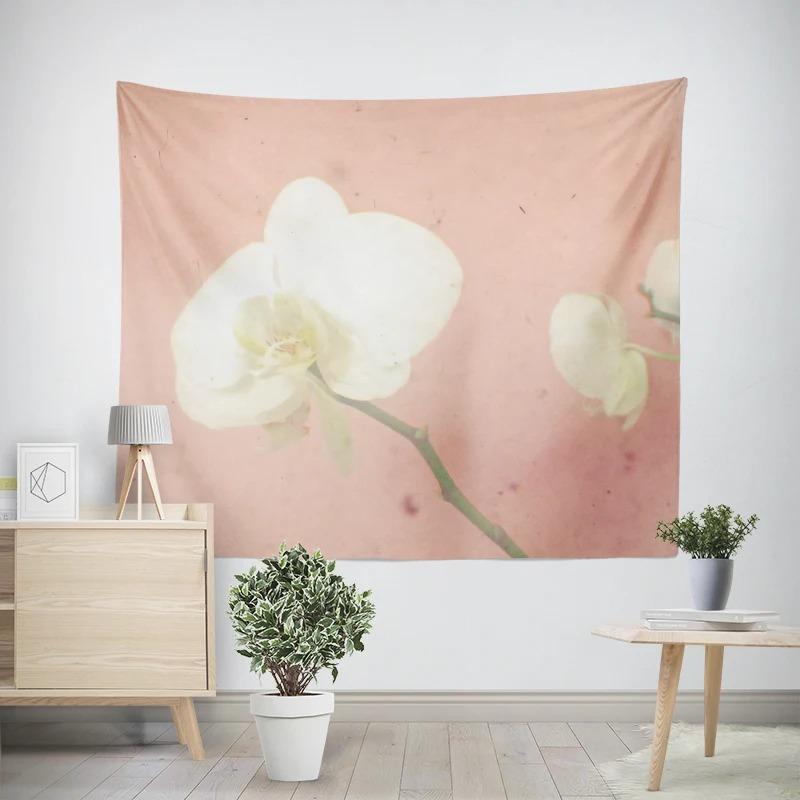 Modern Room Decoration Items Wall Hanging Aesthetic Bedroom Wall Art Large Fabric Tapestry Bohemian Retro Floral Leaves