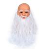 Christmas Haired White Old Man Santa Claus Latex Headgear Mask Role Play Props