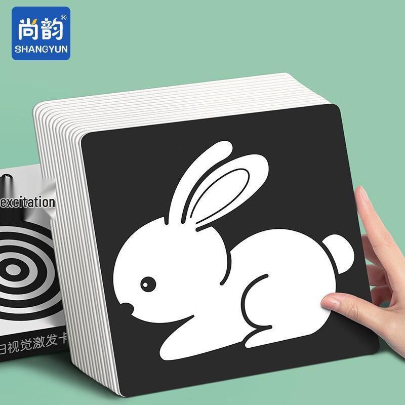 

Карточки для раннего развития новорожденных, черно-белые