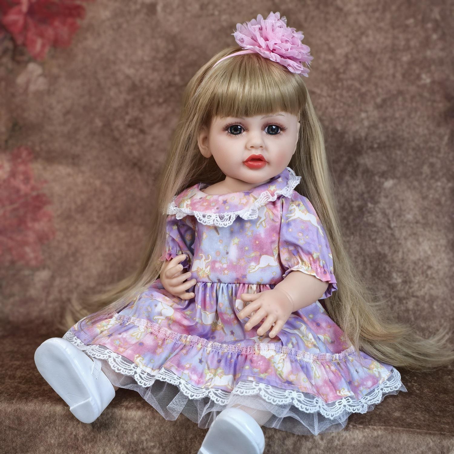 

Реалистичная 55 см кукла принцесса-младенец реборн модель дети Playmates полное силиконовое виниловое тело ранняя развивающая игрушка подарок на день рождения рождество