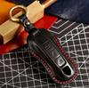 Neue Luxus-Leder Autoschlüsselhülle Abdeckung Schlüsselanhänger Schutzhülle für Porsche Cayenne 718 958 Panamera 911 Macan Schlüsselanhänger Halter Schlüsselanhänger Schale