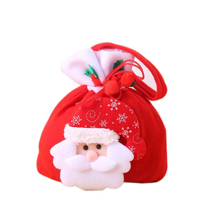 Christmas Gift Bag Cute Candy Bag Christmas Gift Christmas Ornament Brushed Cloth Doll Christmas Bag Tote Bag