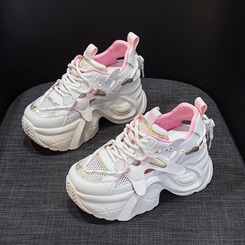 Chaussures pop décontractées sport mode semelle épaisse hauteur intérieure chaussures pour femmes