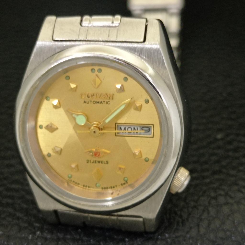 AUTOMATIC VINTAGE CITIZEN JAPAN 6651A WOMENS ORIGINAL DIAL WATCH a704228-1 R213i-a704228