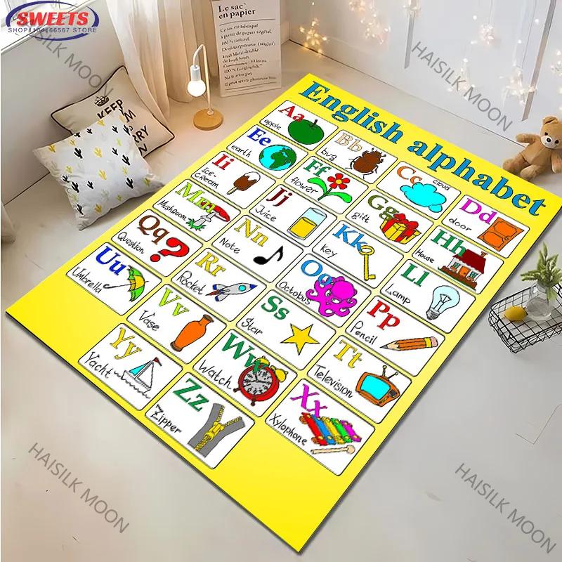 Tapetes de Brincar para Crianças para o Chão Tapetes Extra Grandes Coleção Hora de Brincar ABC, Números, Animais Tapetes Educativos para Sala de Brincar