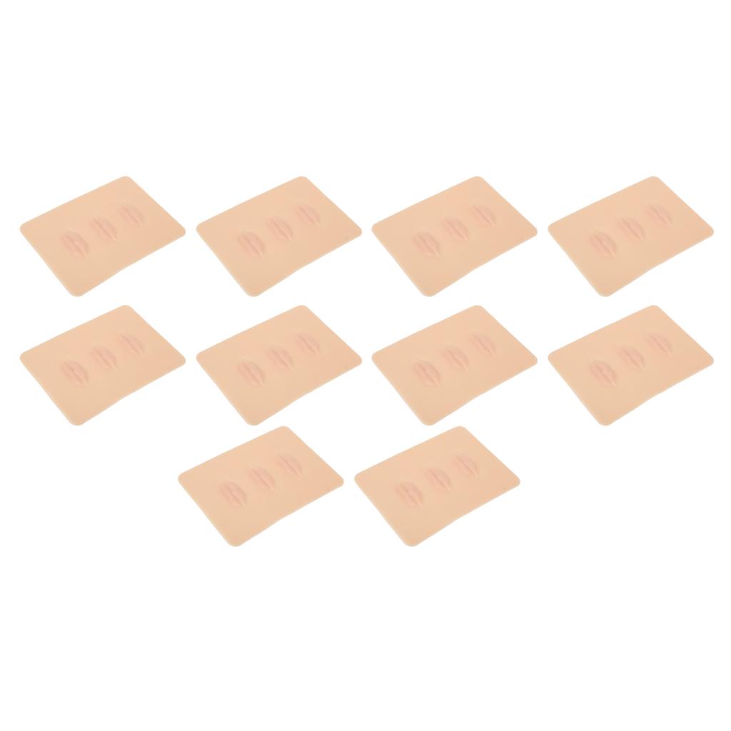 10 stuks 3D Lip Tattoo Oefenhuid Zacht Siliconen Make-up Microblading Oefenhuid voor Kunstenaar Beginner