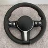 Steering Wheel Cover Black Faux Leather For BMW (M Sport) 2 Series F22 F23 F45 F46 X4 F26 X5 F15 X6 F16 2014- Accessories