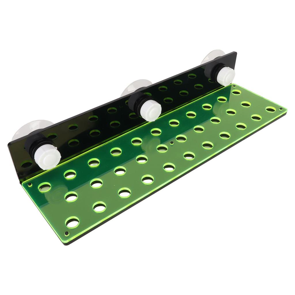 Suport Acrilic pentru Fraguri de Coral Verde Fluorescent 32 Găuri pentru Butași Ventuză Puternică Acril Acvariu Suport Coral