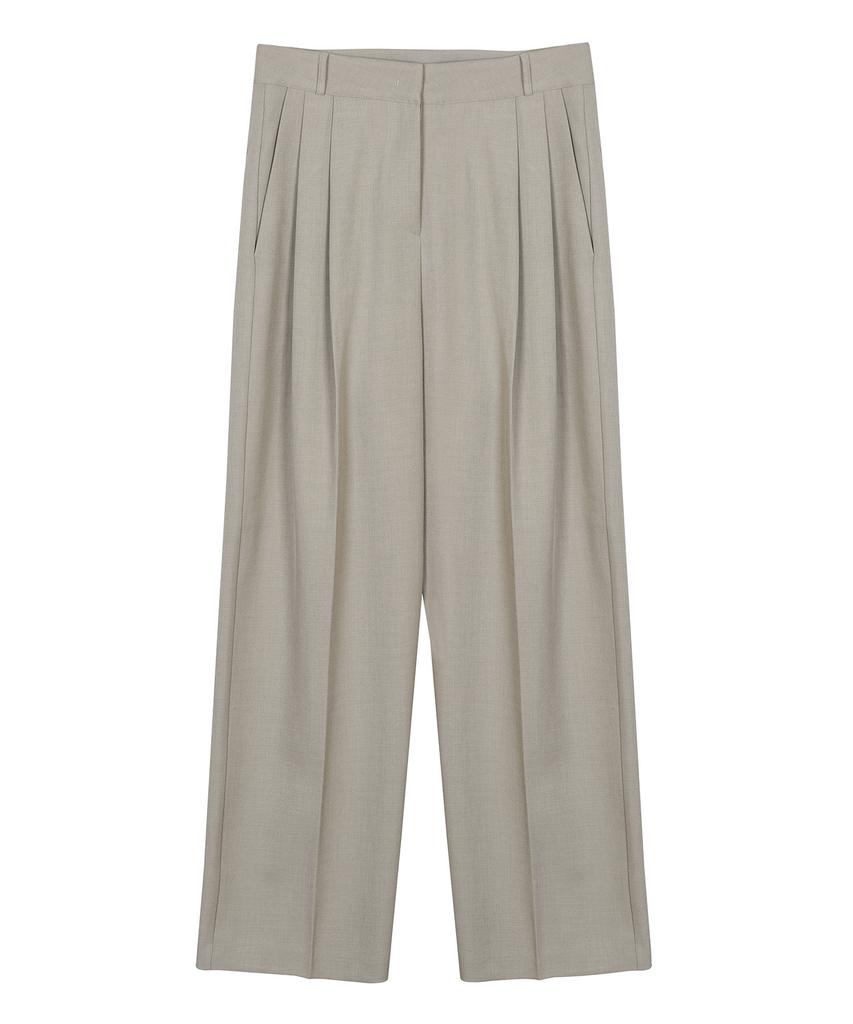 Nigaennikol Minimal Classic Loose Fit Slacks_Beige
