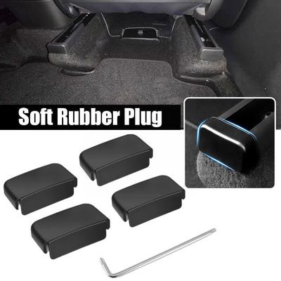 Tapón protector de riel deslizante para asiento trasero de Tesla Model 3 Model Y 2021-2022, accesorio de goma suave para interior de coche