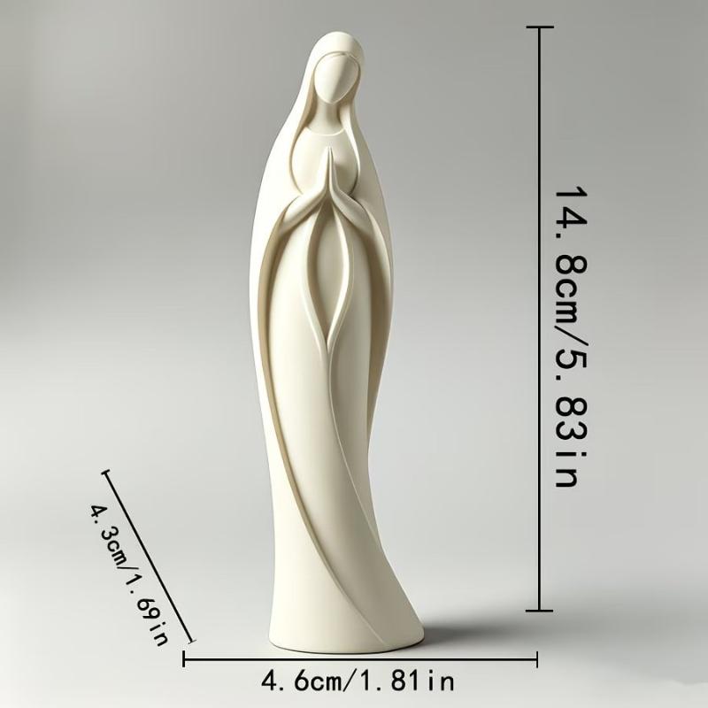 3D Printed Praying Mary Statue Durable Scratch Resistant Blessed Mother Figurine Suitable for Church Religious Decoration