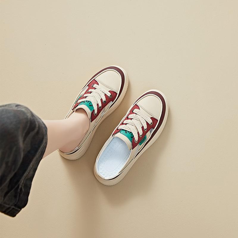 Fashion New 2025 Summer Thick Bottomed Head Slippers Women's Outdoor Wear Soft Bottom Comfortable Half Slippers Fashionable