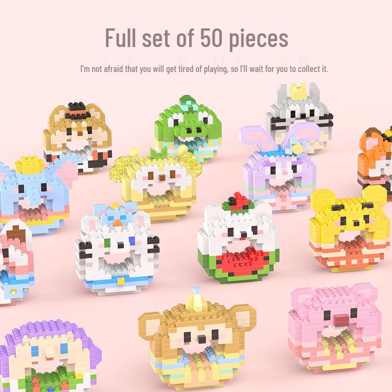 LEGO-Compatible Sweet Donut Micro Building Blocks - Creative DIY Educational Toy for Children