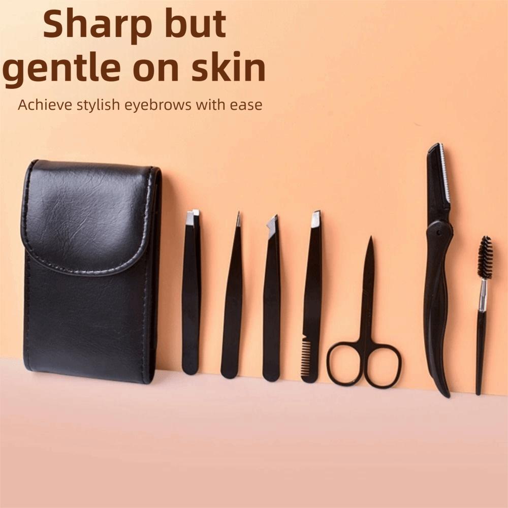 8/9 Stück Edelstahl Augenbrauenpflege-Set 7/8in1 Präzisionspinzette Professionelles Pinzetten-Set Augenbrauenstift Augenbrauenrasierer