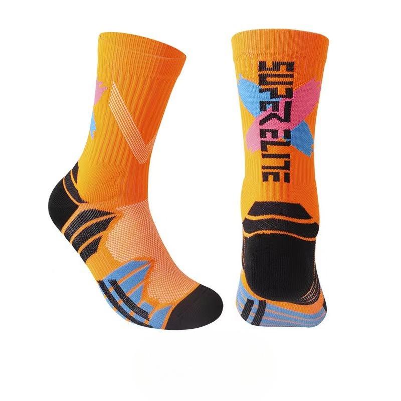 Herren Frühling und Herbst Professioneller Basketball Laufen Sport Schnelltrocknend Schweißabsorbierend Rutschfest Hohe Socken