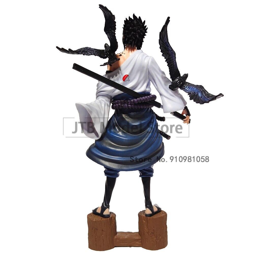 Naruto Shippuden Anime Figure Gk Curse Seal Uchiha Sasuke Figma 27cm Abs Uzumaki Naruto Statue Model Ornament Toys Gift for Kids