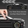 Scale 1:32 Challenger SRT Hellcat Model Car Toy Pull Back Sound Light Alloy Diecast Police Cars Models Kids Collection Gifts