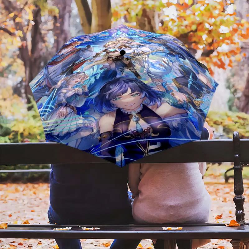 Bountiful Feast Folding Umbrella Durable Portable Umbrella Sun Umbrella Printing