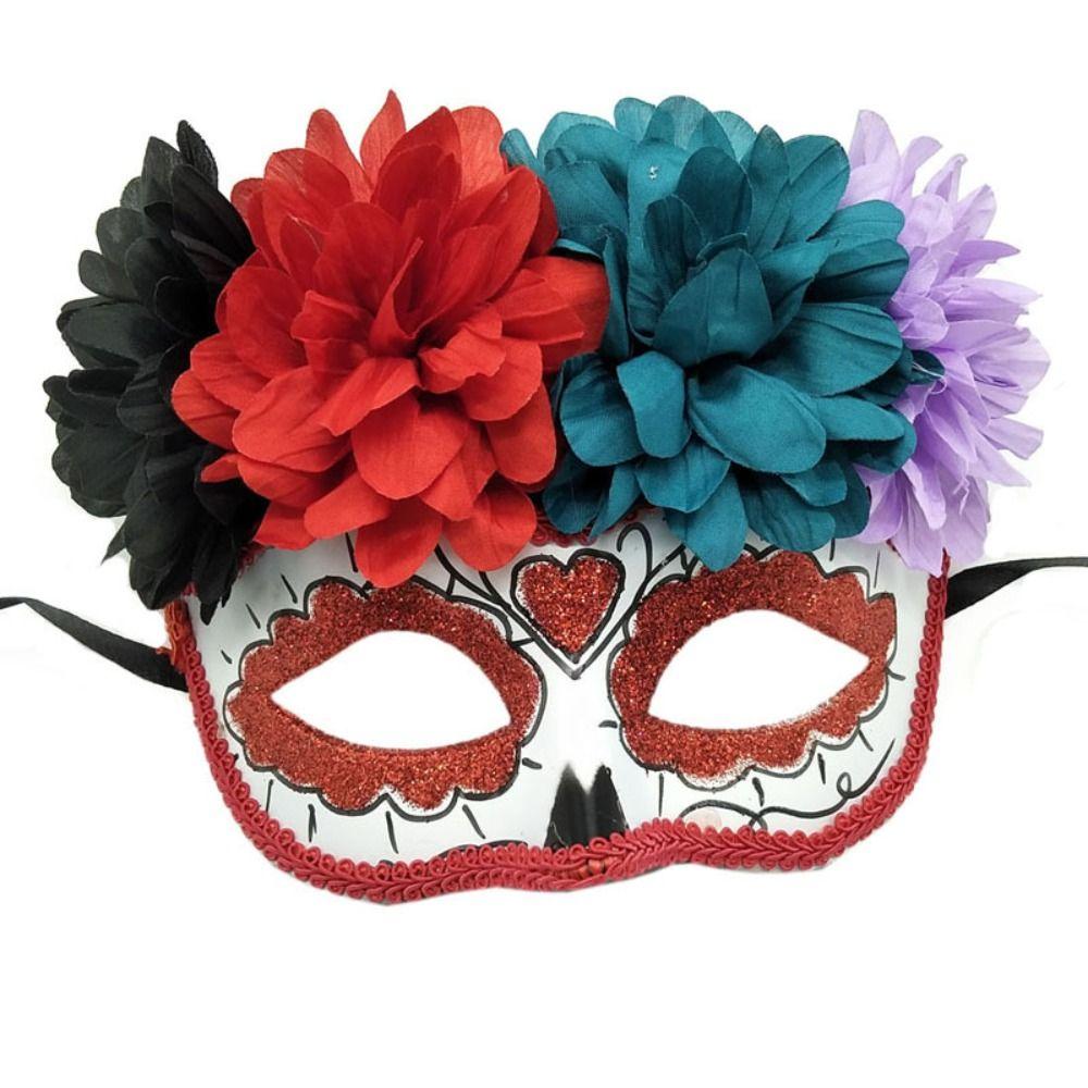 Cosplay Halloween Mask Flowers Flower Wearing Ghost Mask  Halloween Prom
