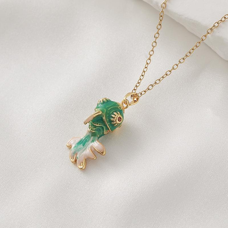 Exquisite Ocean Small Fish Pendant Necklace For Women Stainless Steel Personalized Collarbone Chain Cute Luxury Jewelry Gift