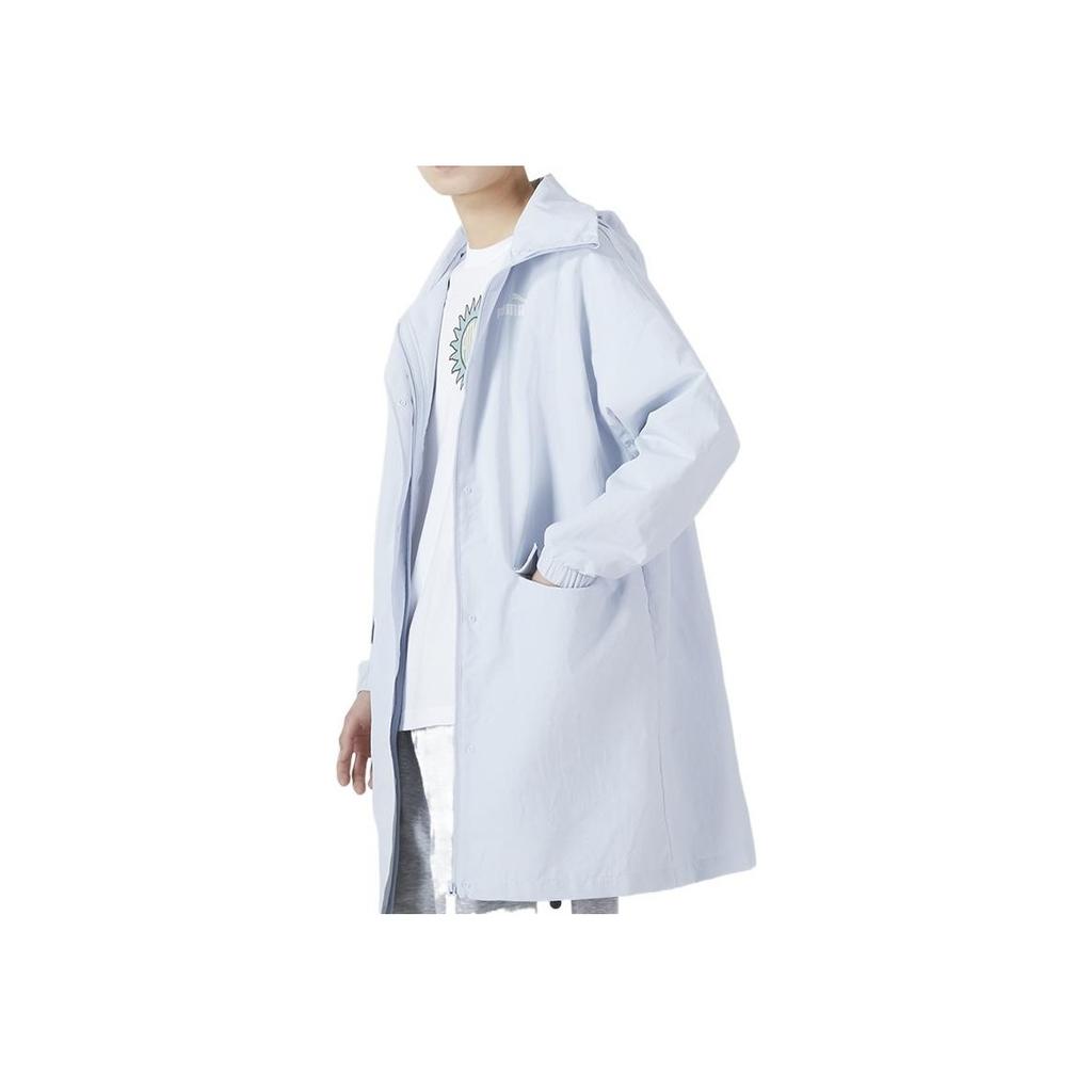 Puma Running Sports Loose Mid-Length Hooded Jacket Unisex Outerwear Ice-Blue 671607-21