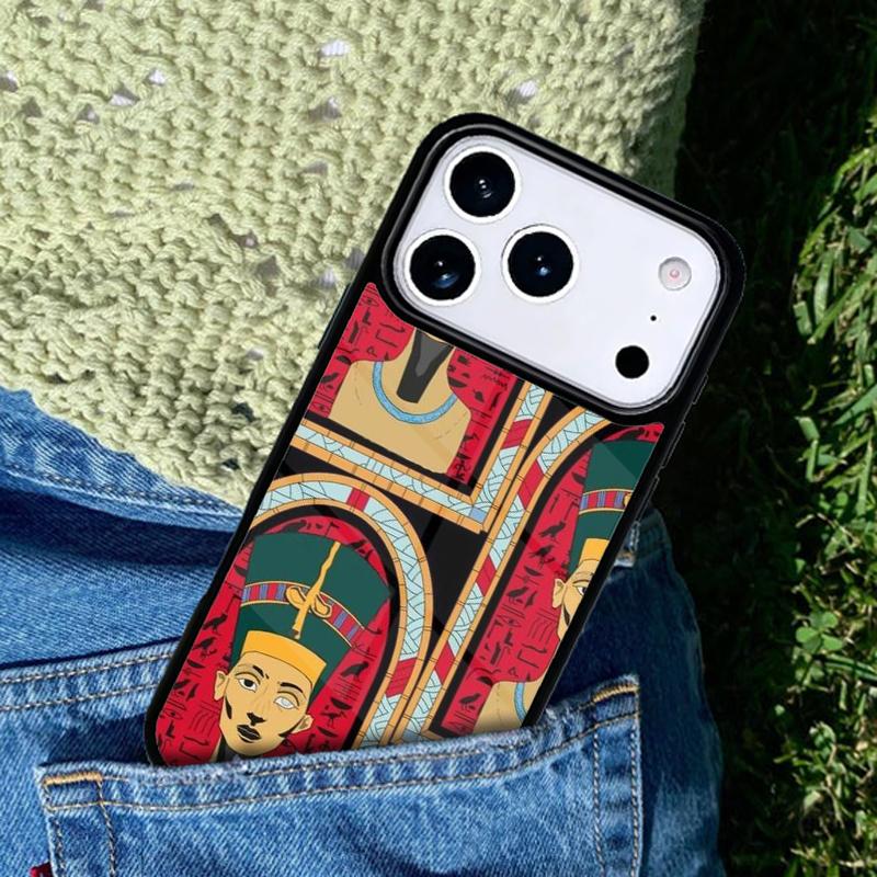 Egypt Nefertiti Anubis Ankh Phone Case Cover Compatible with for IPhone 17air 16e 15 14 13 12 11Pro Max 17 Air