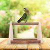 Přenosný přírodní dřevěný stojan s bidýlky pro ptáky, hračky pro malé a středně velké papoušky