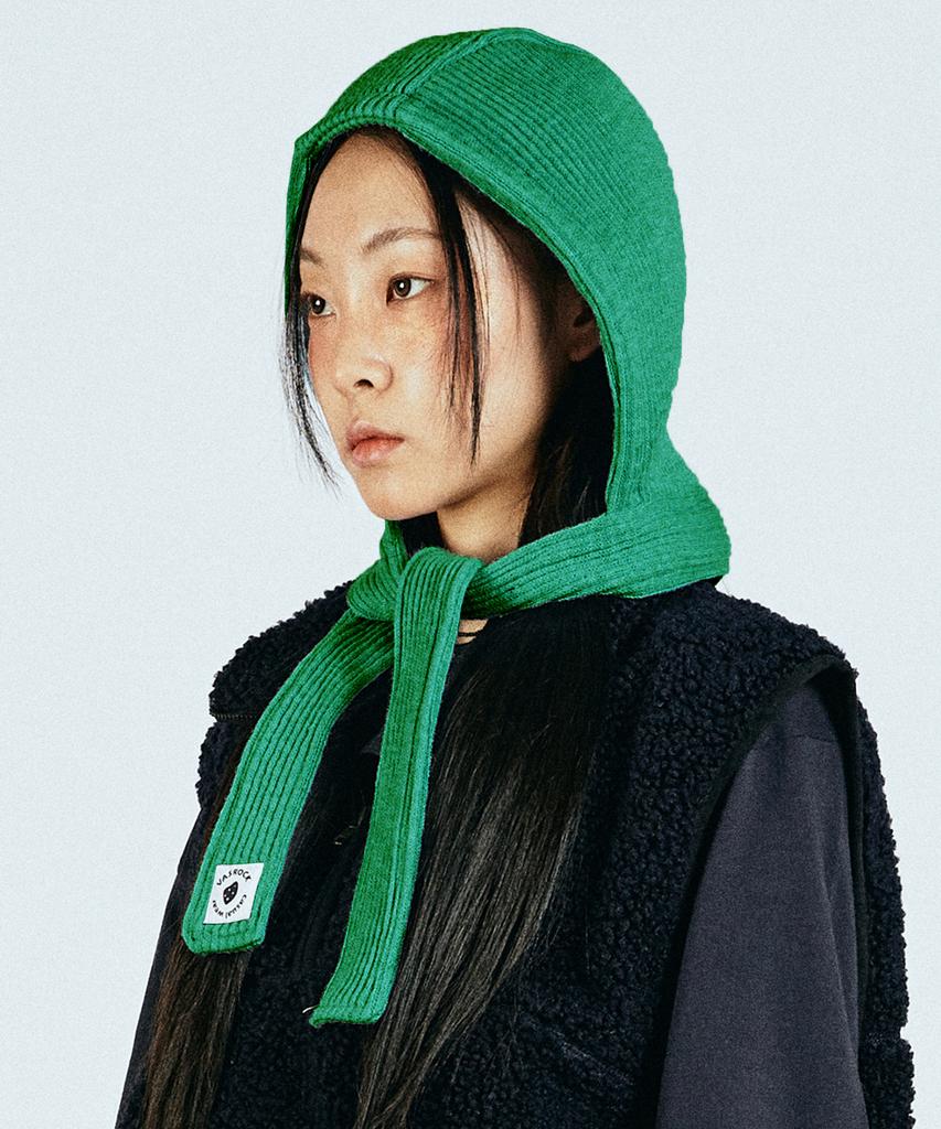 VASROCK Churros Knit Scarf Balaclava Green