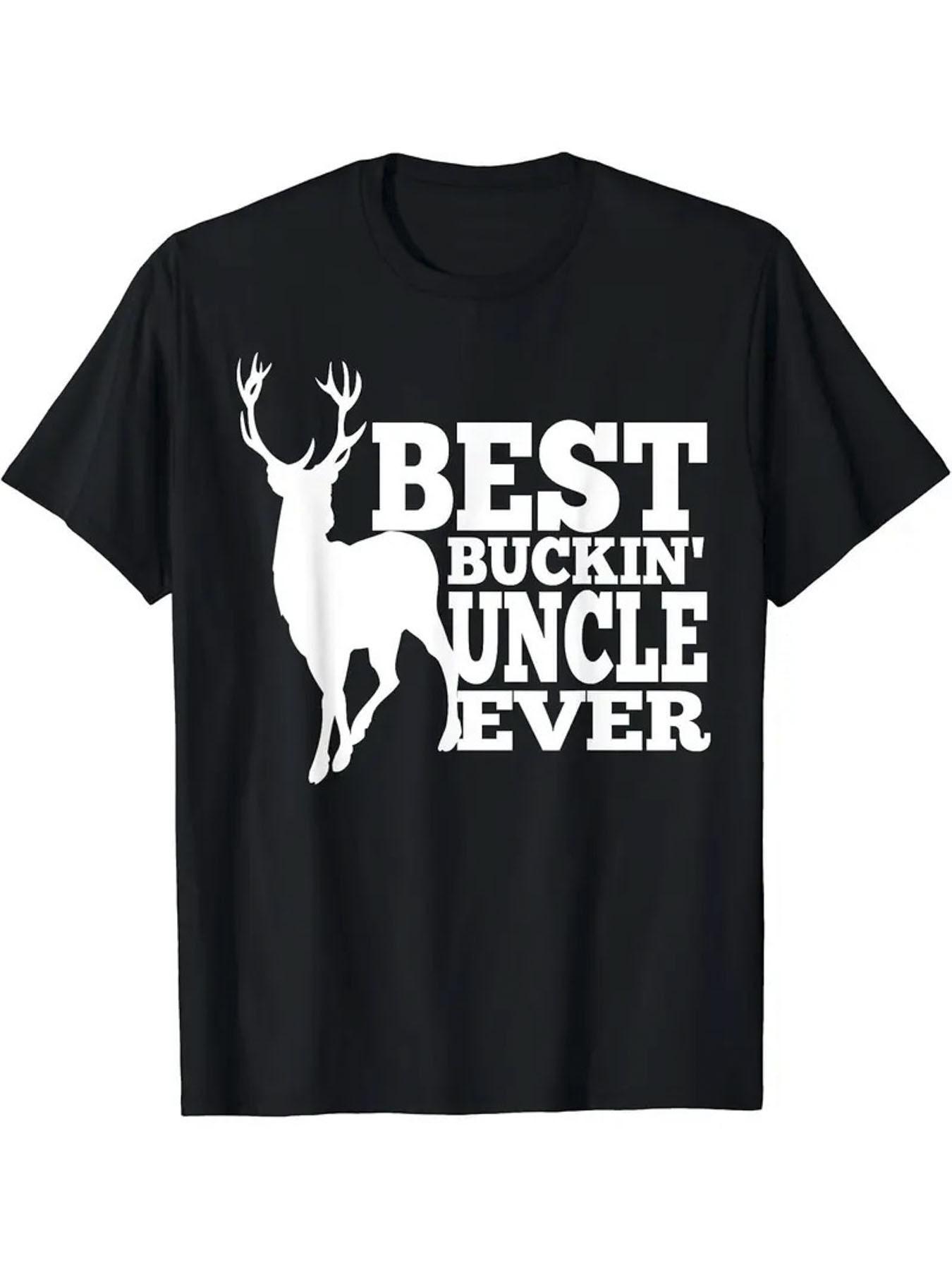 Local Mens Best Buckin Uncle Ever Deer Funny TShirt S