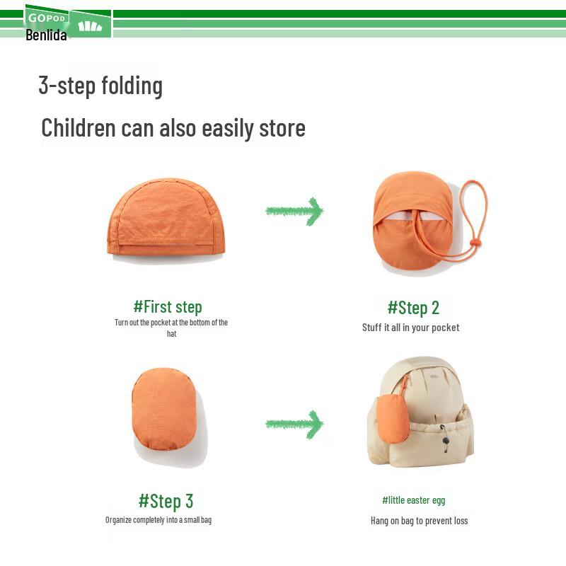Beneunder Kids' UV Protection Shawl Sun Hat GP738