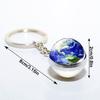 1PC Round Luminous Pendant with Ring Graduation Gift Planetary Earth Keychain Car Glow-in-the-Dark Durable Dual-Sided Cute