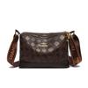Fashionable Diamond Grid Soft Leather Crossbody Bag, Women's New Style Retro Simple Multi-layer Large Capacity Shoulder Bag, Mother Bag