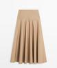 Masimodutti Yoke Detail Flounced Midi Skirt