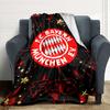 FC Bayern München Wappen Kunst Decken Flanell Bedruckt Atmungsaktiv Warm Überwurf für Zuhause Büro Bettwäsche 0708a125