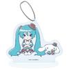 Hatsune Miku X Cinnamoroll 32 [Grapht Art Illustration] Acrylic Stand Keychain - Doubles As a Keychain and Stand - Graffiti-style Design - Main Body