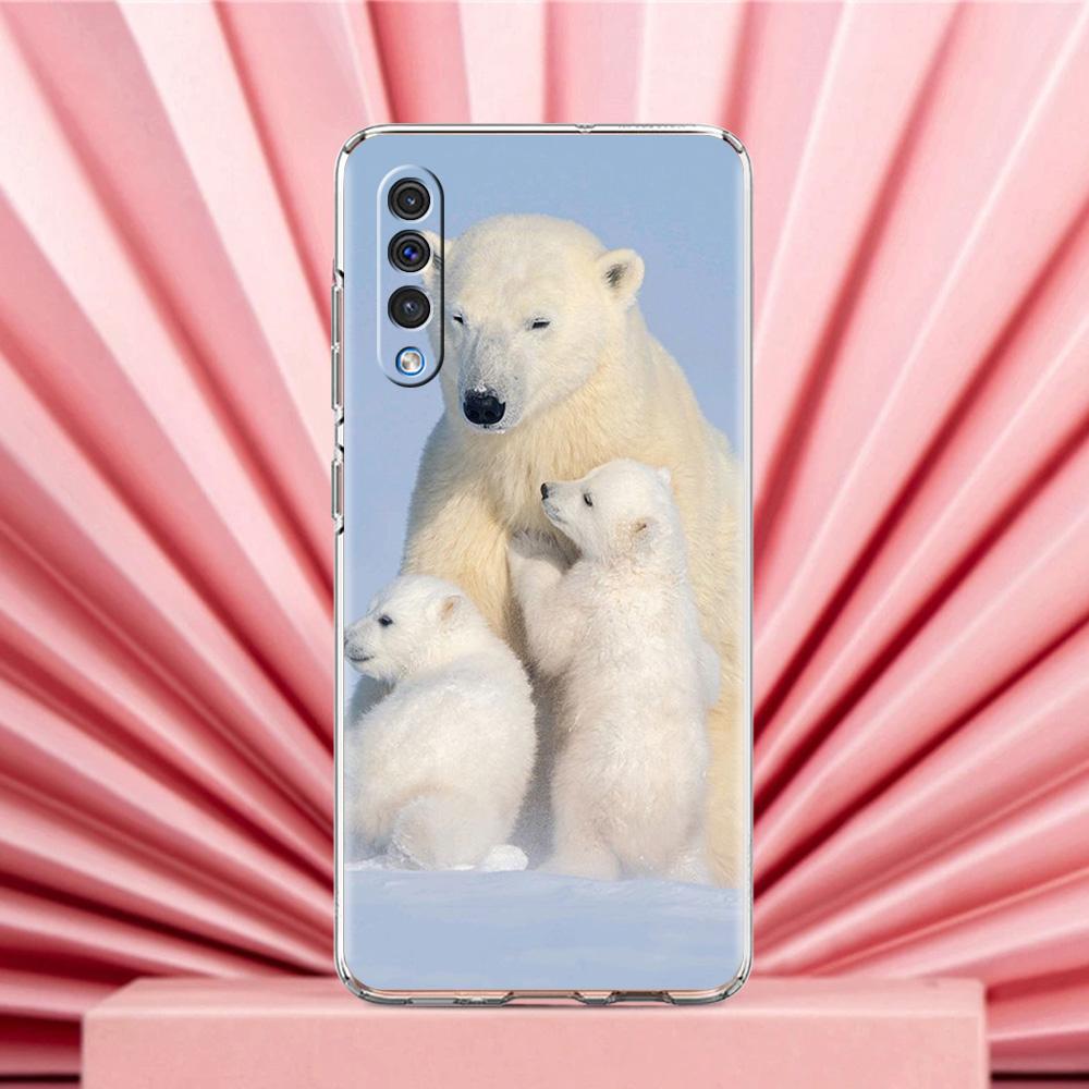 Phone Case For Samsung A56 A36 A26 A24 A16 A14 A12 A32 A50 A70 A20E A22 A40 A34 A54 A42 A52 5G A04s A06 Cover polar bear