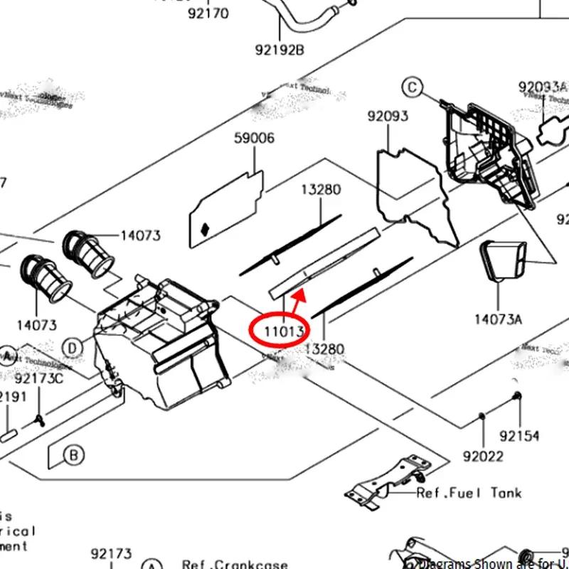High Flow Air Cleaner Element Air Filter For Kawasaki Ninja 250R Ninja 300 Z250 Z300 ER EX 250 /300 2008-2017 Ref.OE 11013-0020