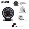 CNSPEED 60mm Water Temperature Gauge 20-120 Celsius with 1 / 8NPT Water Temperature Seal Pipe Sensor Adapter