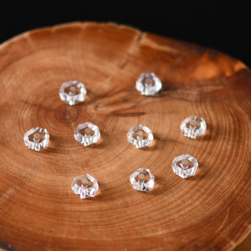 White Crystal Diamond Cut Spacer Beads for DIY Jewelry: Necklaces, Bracelets, Bangles