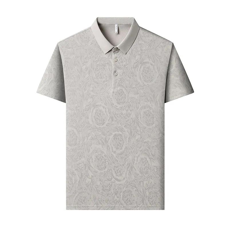 Summer Men's Business Casual Short Sleeved Shirt Solid Color Polo Shirt Breathable Comfortable Versatile Top