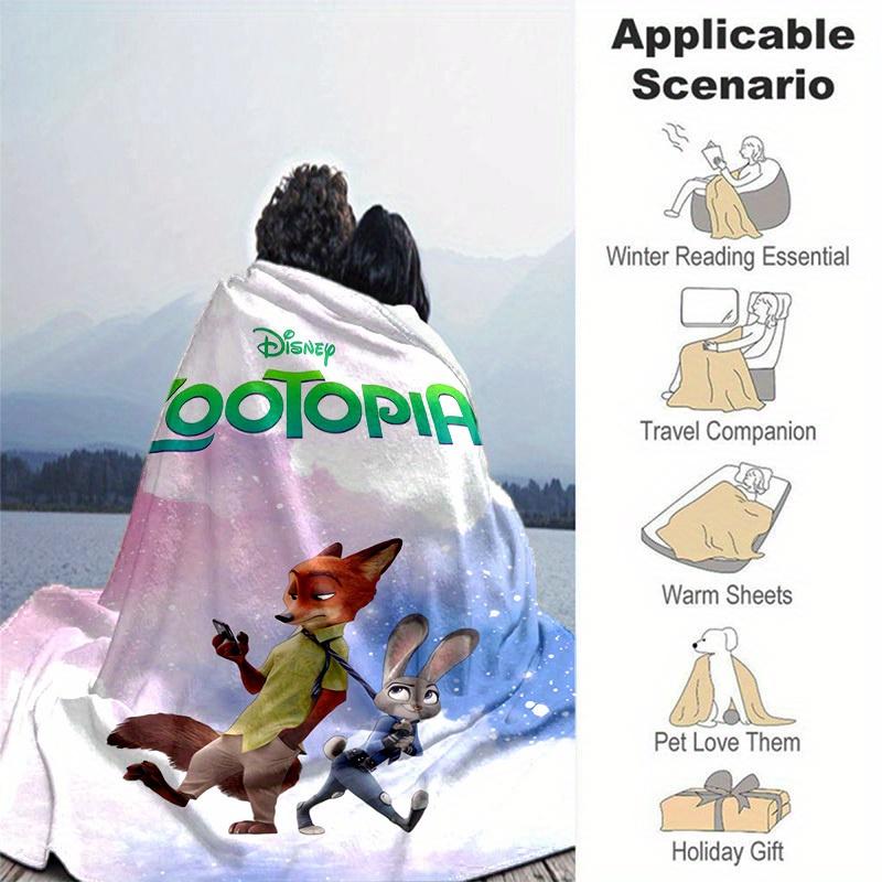 1 ks, Domácí dekorace inspirovaná Zootopií: Útulná deka Perfektní dárek do ložnice, obývacího pokoje, na cesty, kempování, do auta