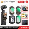 Filtri per Fotocamere Sportive K&F CONCEPT per DJI Osmo Pocket 4 3 Obiettivo Grandangolare Confezione da 3 Filtro Effetto Regolabile 2 in 1 Filtro Opzionale
