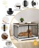 Dog Cage Furniture, 100 cm Dog Box for Home, Sliding Doors, 2 Doors, Modern Dog Box Wooden Indoor for Small/Medium/Large Dogs