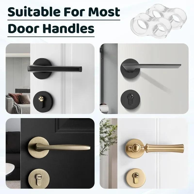 Silicone Door Stopper Wall Protector Door Handle Transparent Bumper Anti Crash Cover Pads Doorknob Protected Shockproof O Rings