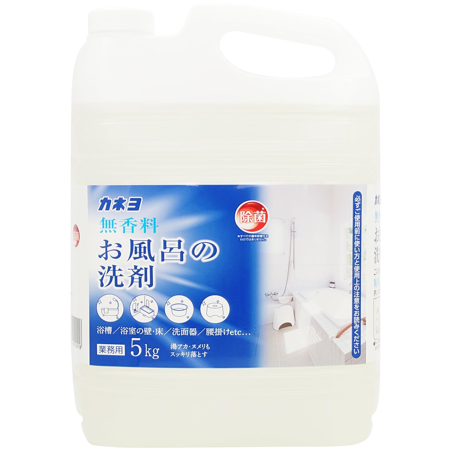 

Kaneyo Soap Unscented Bath with Made in Foam Spray [Large Capacity] Detergent, 5kg, Fragrance-Free, Color-Free, Faucet, Japan, белый